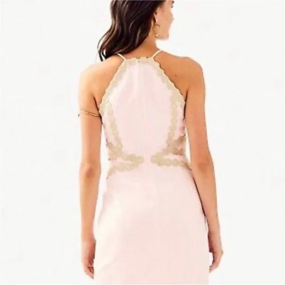 Lilly Pulitzer Pink and Gold Mini Dress - Picture 3 of 4